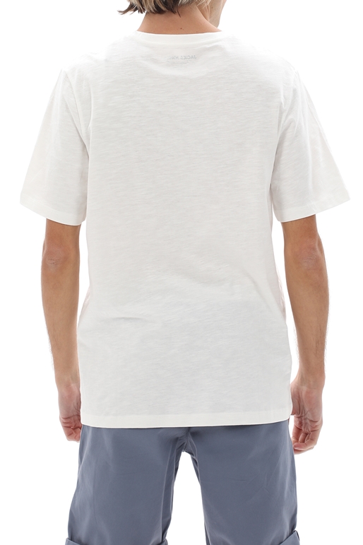 JACK & JONES-Ανδρική κοντομάνικη μπλούζα JACK & JONES 12227778 JORCRAYON λευκή